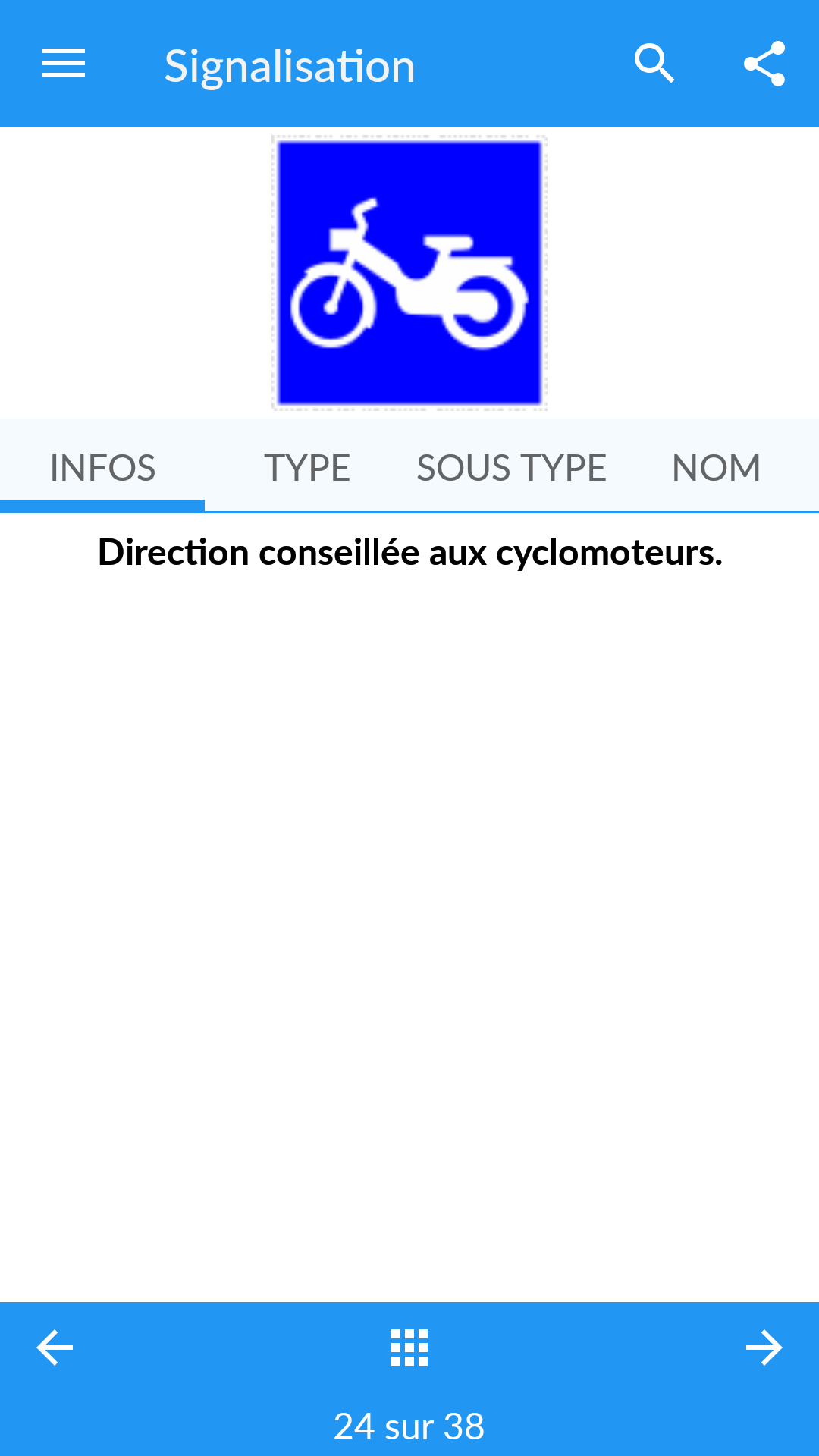Android application Signalisation code de la route screenshort
