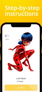 How to draw Ladybug and Noir