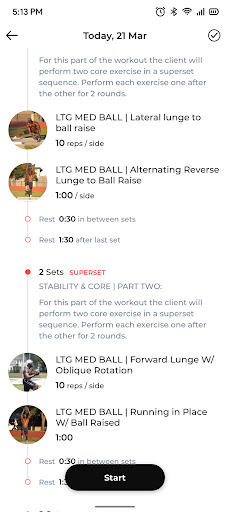 LTG Fitness App Screen 3