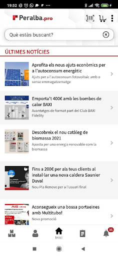 Android application Peralba Pro screenshort