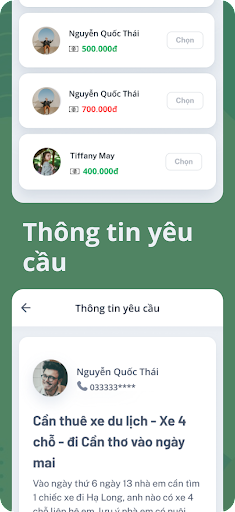 XẾ ƠI! Thuê Xế phù hợp với bạn Screen 3