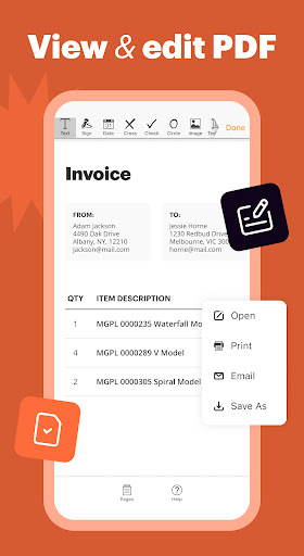 Android application PDF Filler: edit, sign pdf's screenshort