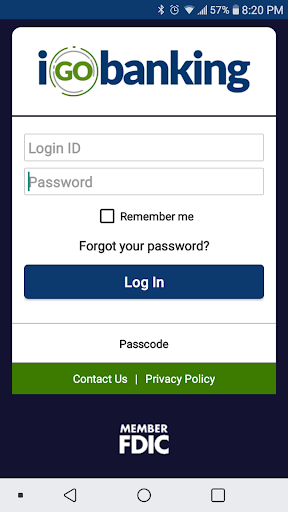 Android application iGObanking Mobile Banking screenshort