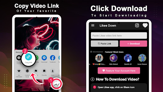 Screenshot 14 Video Downloader for Likee Vid android