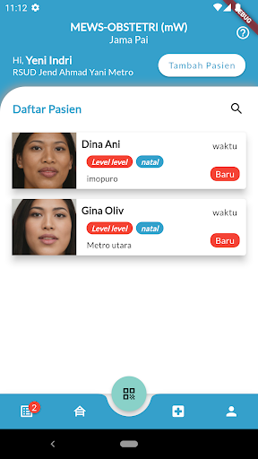 Android application MEWS-OBSTETRI (mW) Integrated screenshort