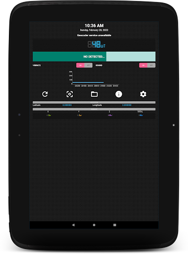 Screenshot of Magnetic Field Meter