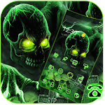 Cover Image of Download Green Horrific Zombie Skull Theme 1.1.2 APK