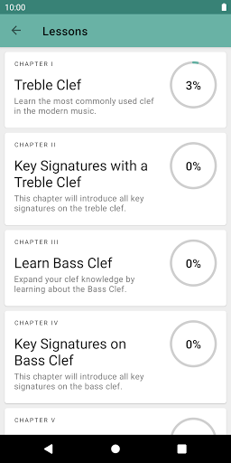 Screenshot of Clefs: Music Reading Trainer
