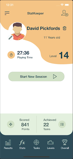 Android application Football StatKeeper screenshort