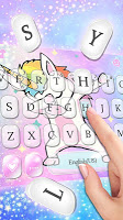 screenshot of Lit Swag Unicorn Keyboard Theme