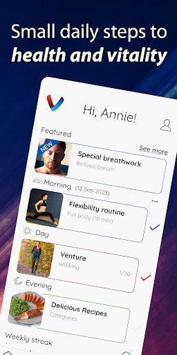 Android application Vital Life: mindbody routines screenshort