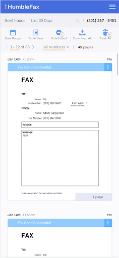 HumbleFax Screen 3