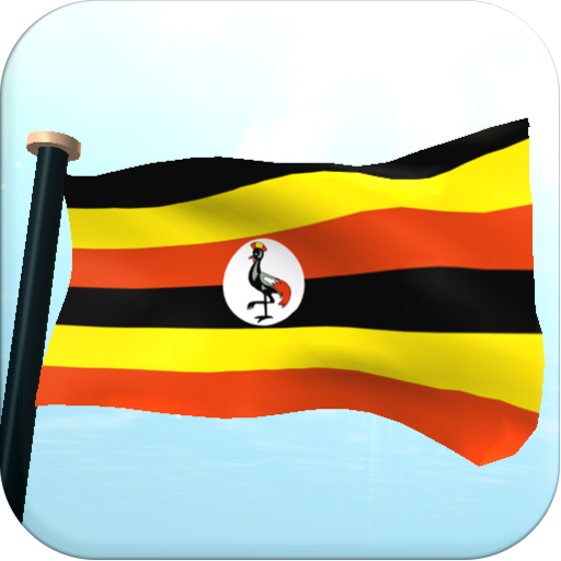 Uganda Flag 3D Free Wallpaper logo