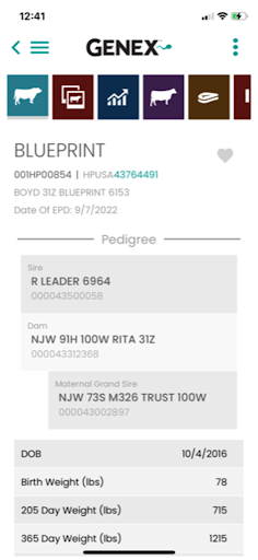 Android application GENEX Beef screenshort