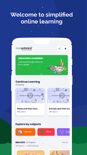 Android application Toppscholars - Learn Online TV screenshort