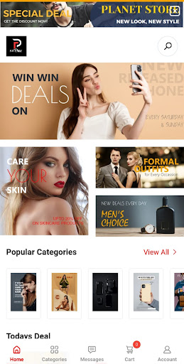 Android application Planet Store screenshort