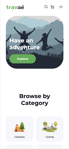 Android application Travae screenshort