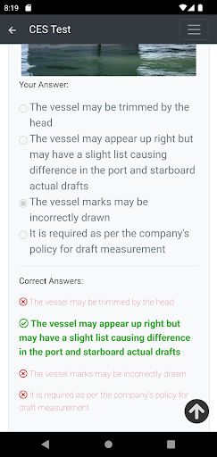 Android application Bulk carriers CHaS Operational screenshort
