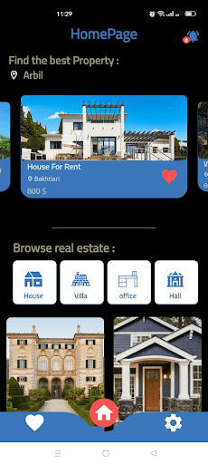 Android application Aqar screenshort