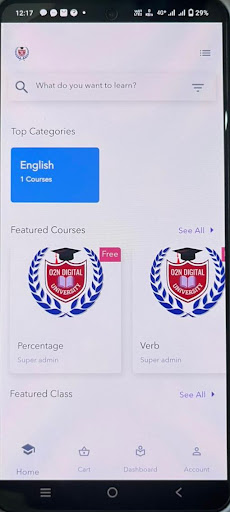 Android application O2N EDUCATION screenshort