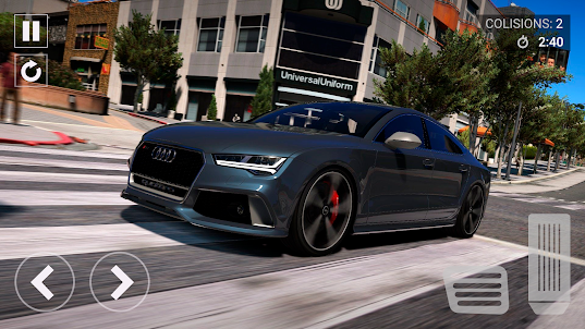 Extreme Audi RS7 Car Driving