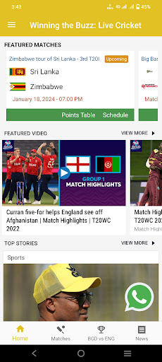 WinBuzz App: Cricket Live Line Screenshot 1 - AppWisp.com