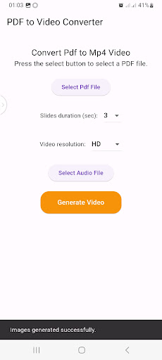 Pdf to Video Converter (Mp4) Screen 3