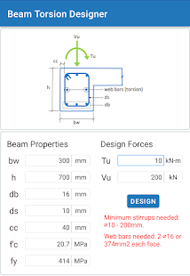 Beam Torsion Designer (DEMO) 1.1 APK screenshots 4