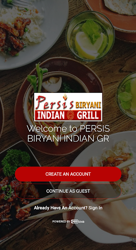 Android application Persis Indian Grill Charlotte screenshort