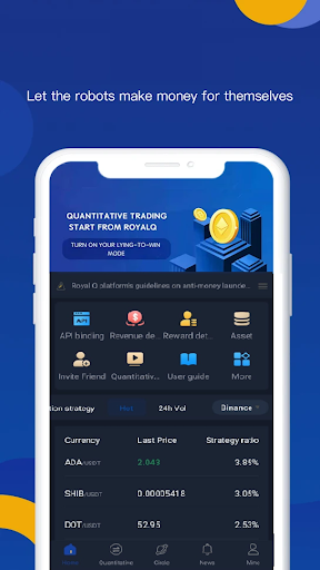 Royal Q App - Auto Trading bot Screen 3