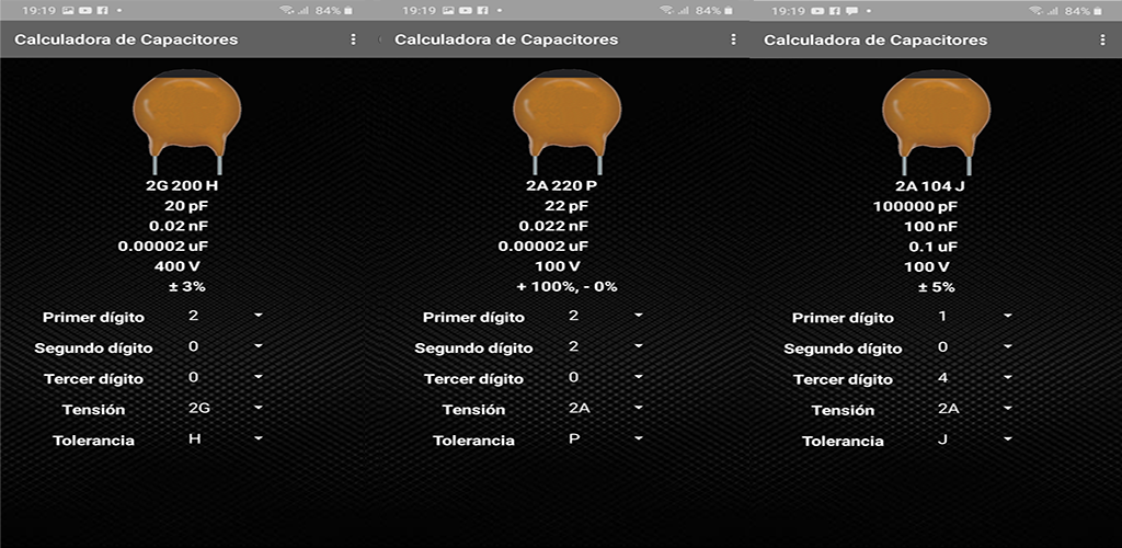 Calculadora de Capacitores Calculate Capacitor Latest version for
