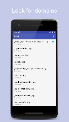Android application Service Browser screenshort