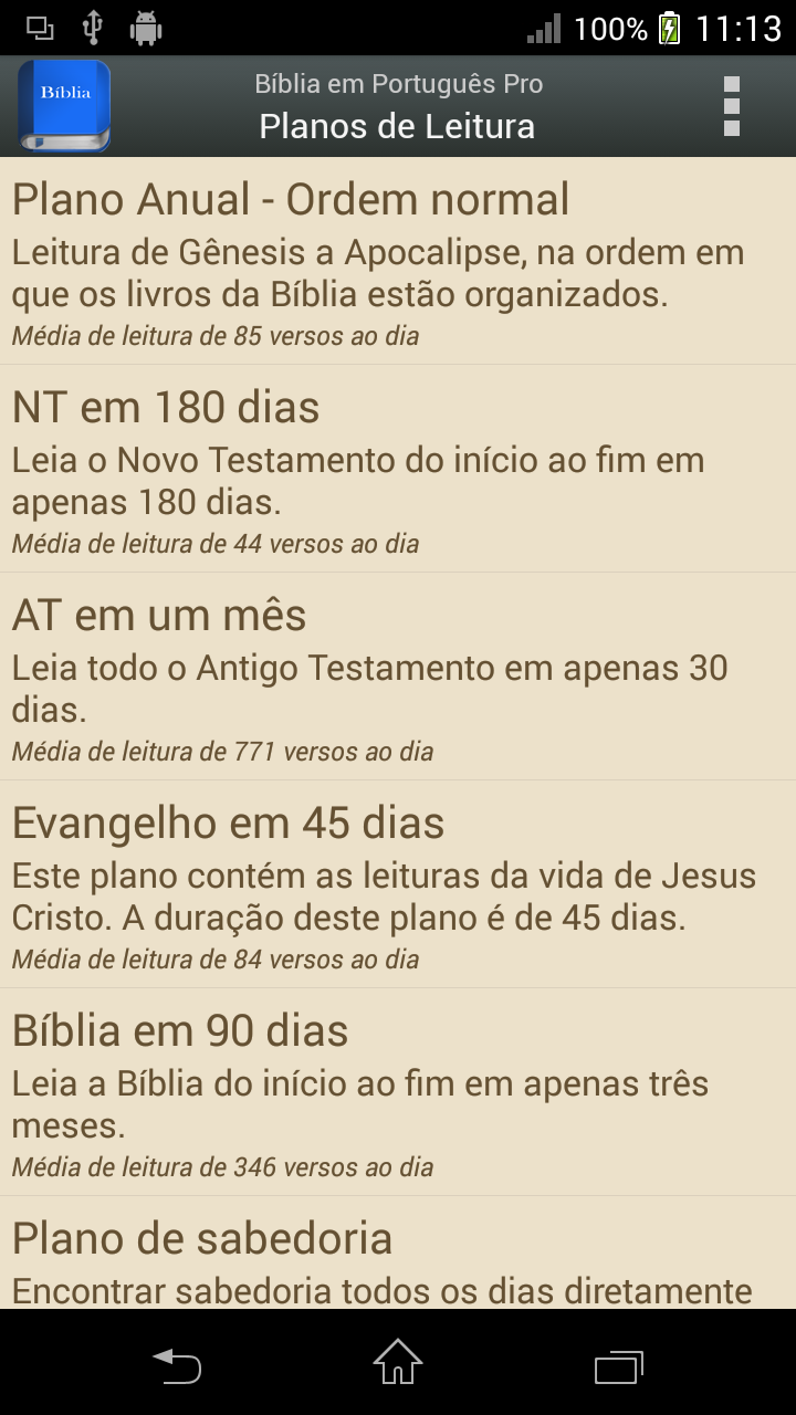 Android application Bíblia Almeida PRO screenshort