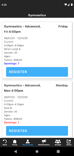 Fusion Athletic Center Screen 3