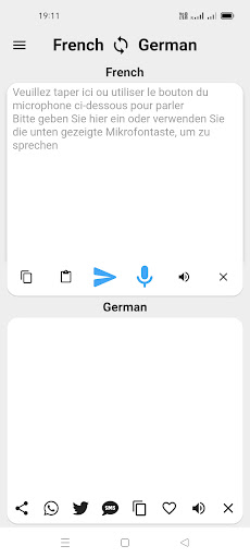 Android application French To German Translator screenshort