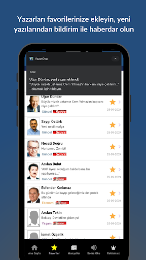 Köşe Yazarları - Yazaroku.Com Screenshot 2 - AppWisp.com