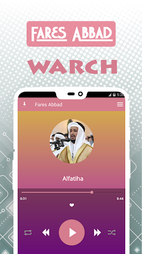 Android application Quran Recitation Fares abbad screenshort