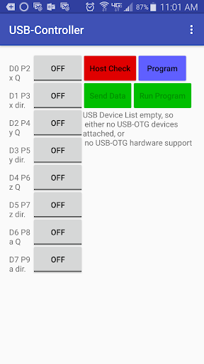 Android application USB-Controller Pro screenshort