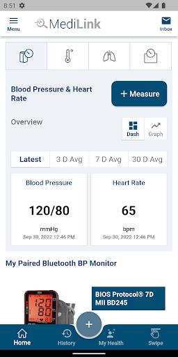 Android application MediLink by BIOS (BPiQ) screenshort