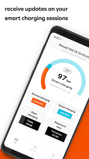 Android application Mobilize smart charge screenshort