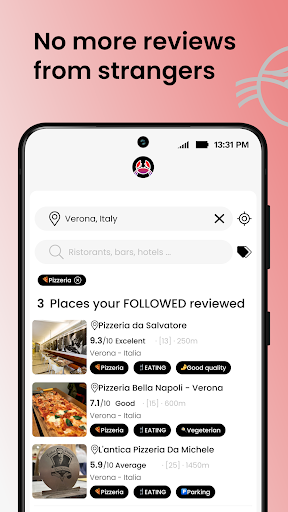 Android application CRUBSTER: restaurant reviews screenshort