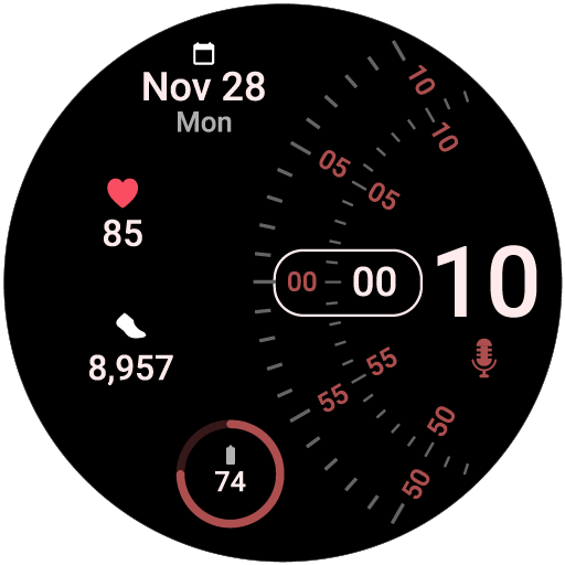 Wheels 180 Digital Watch Face Screen 3