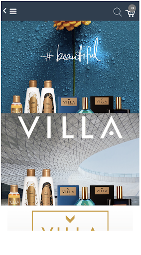 Android application VILLA FRAGRANCES screenshort