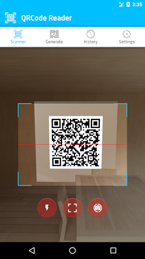 Android application QRCode and Barcode Reader screenshort