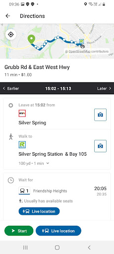 Android application Ride On Trip Planner screenshort