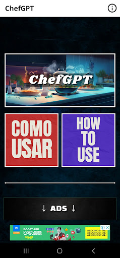 Android application ChefGPT - Design de Receitas screenshort
