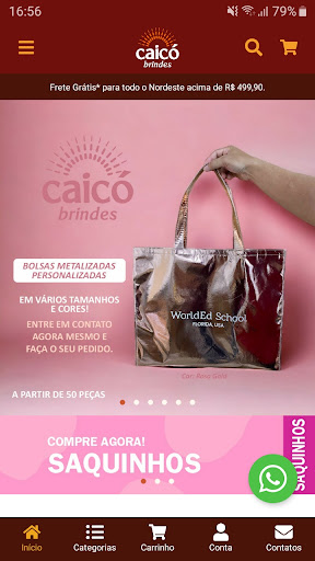 Android application Caicó Brindes screenshort
