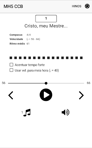 Android application Metrônomo H5 CCB screenshort