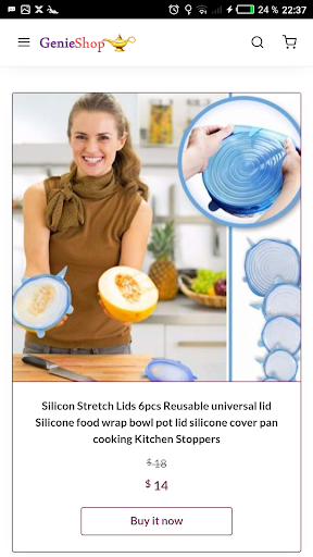 Android application Genie Shop screenshort