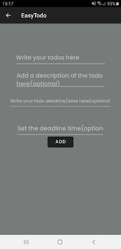 Android application JustToDo screenshort
